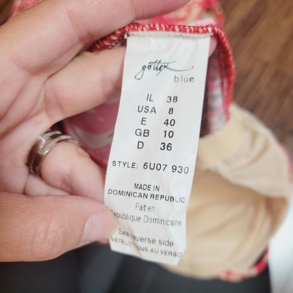 Gottex Blue Vintage Cheetah Print Bikini Tankini 2 Pc Retro Red Brown Animal - Picture 9 of 15